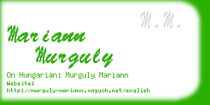 mariann murguly business card